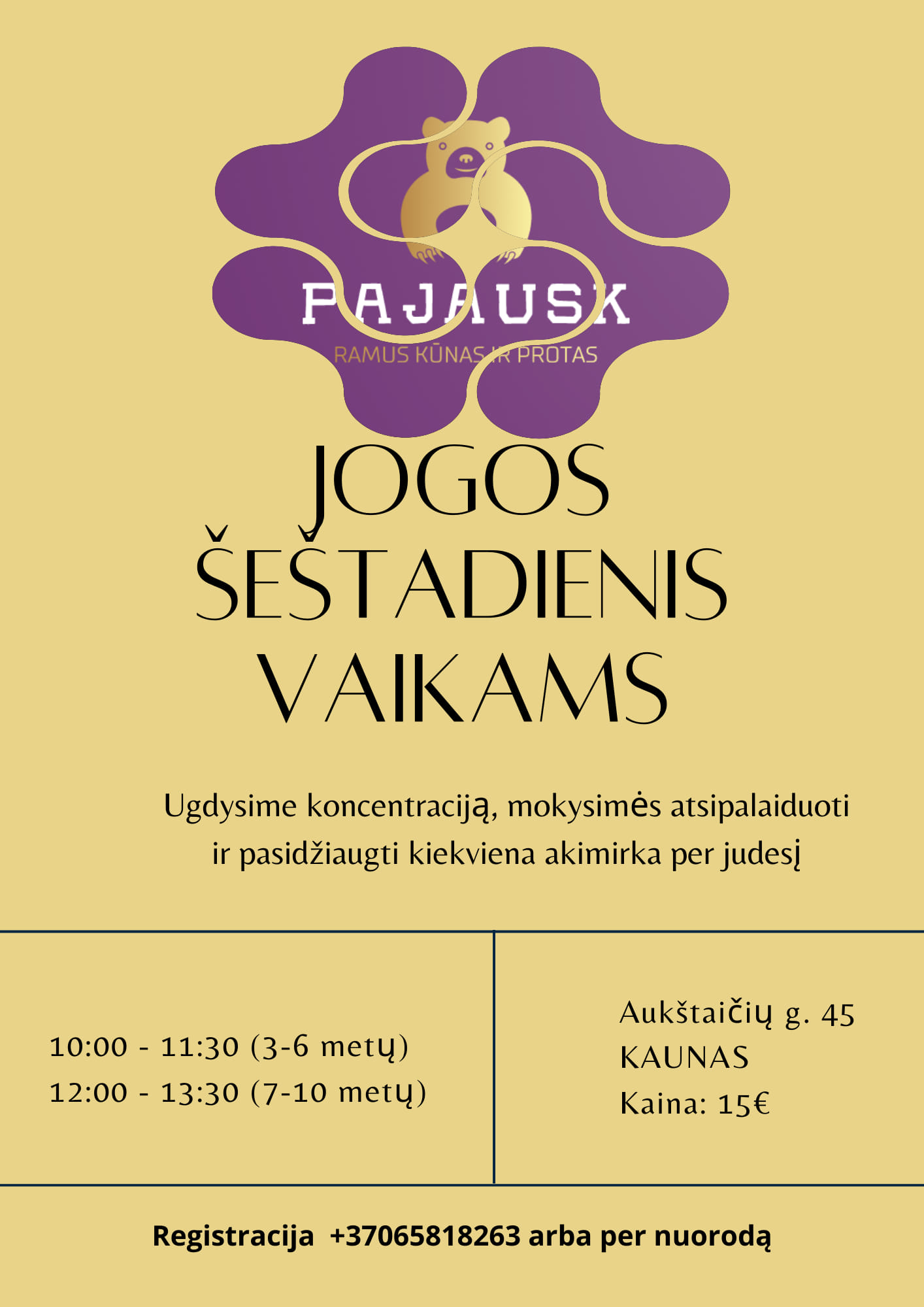 Pajausk - šeštadienis vaikams