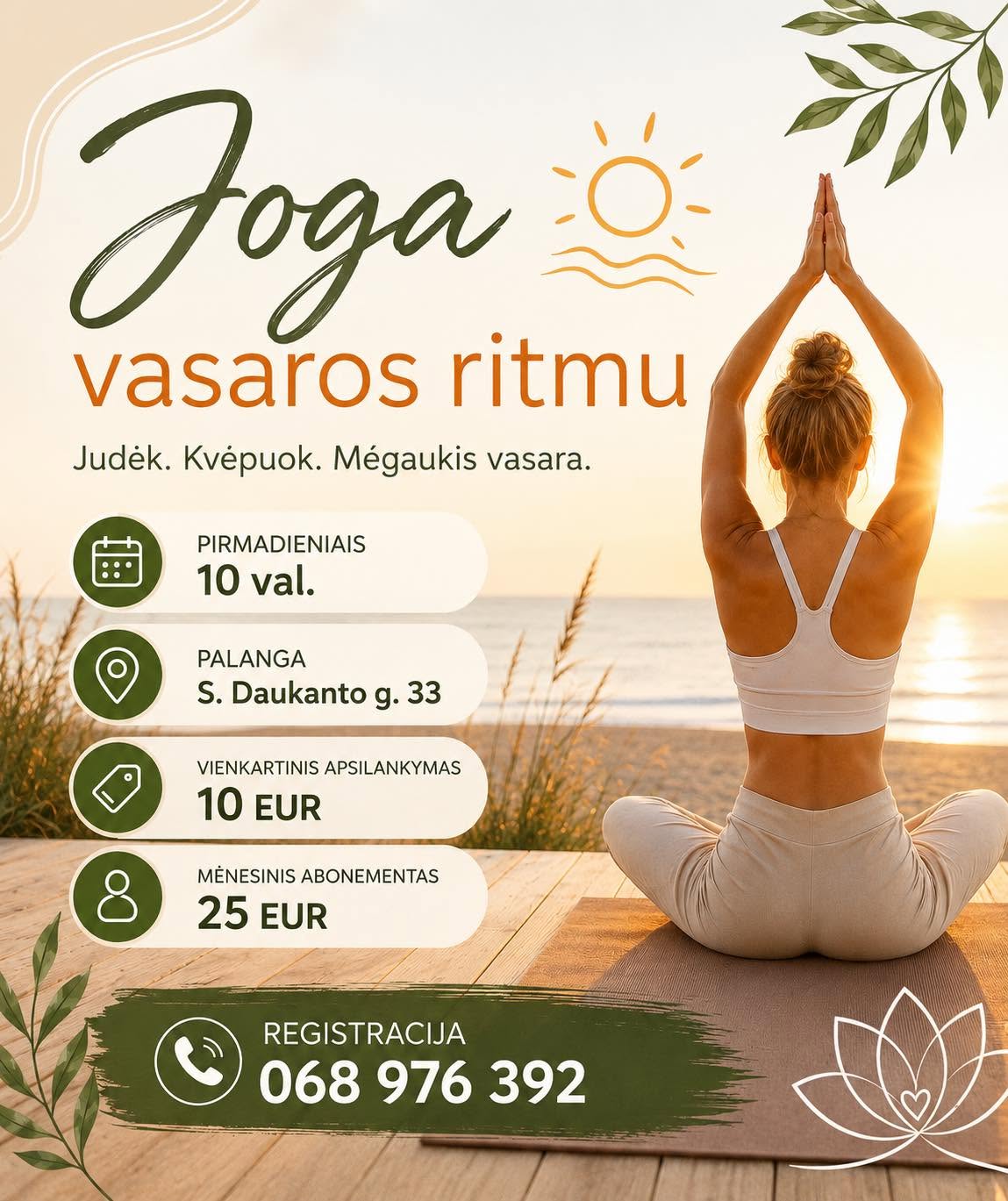 Joga vasaros ritmu